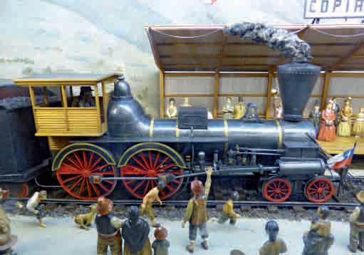 Diorama de la locomotora Copiapó